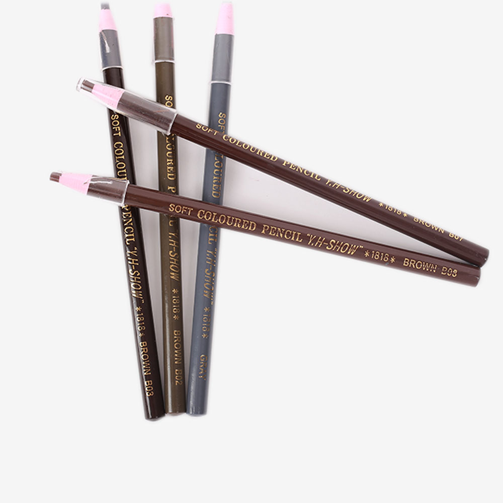 1PCS Waterproof Eyebrow Pencil Free Cutting Natural Long Lasting Paint Black Brown Coffee Microblading Permanent Eyebrow Make Up