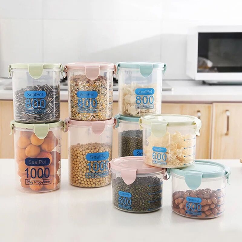 Three Colors 600-1000 ml Kitchen Storage Box Sealing Storage Container Preservation Plastic Fresh Pot Container Plastic Jar
Three Colors 600-1000 ml Kitchen Storage Box Sealing Storage Container Preservation Plastic Fresh Pot Container Plastic Jar
