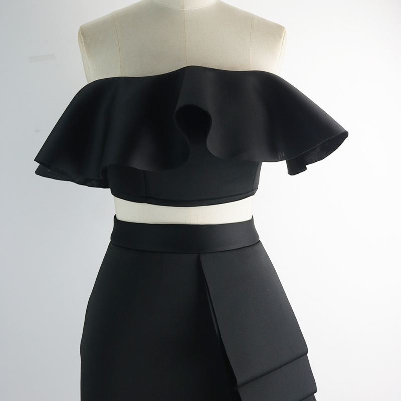 New White Two Pieces Sexy Bateau Prom Dresses Plus Size Satin Evening Gowns Tiered Tea Length Graduation Party Dresses