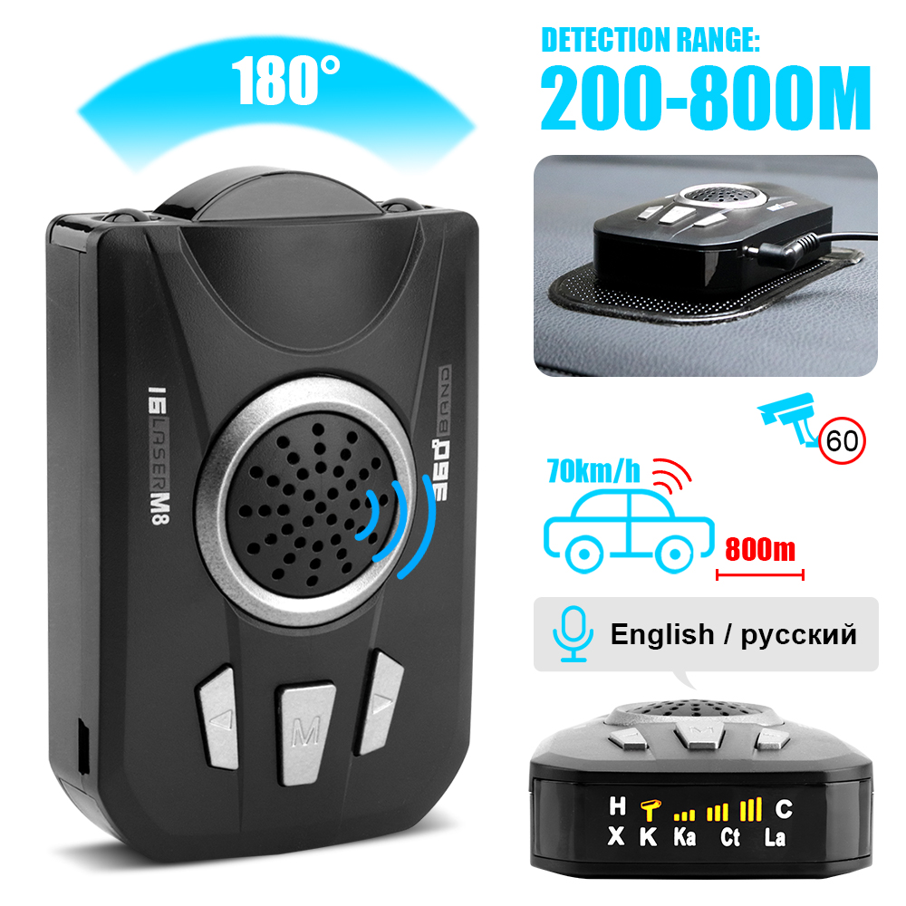BORUiT Universal Car M8 Full Band Scanning Car Radar Voice Alert Warning Speed Control Detector
BORUiT Universal Car M8 Full Band Scanning Car Radar Voice Alert Warning Speed Control Detector