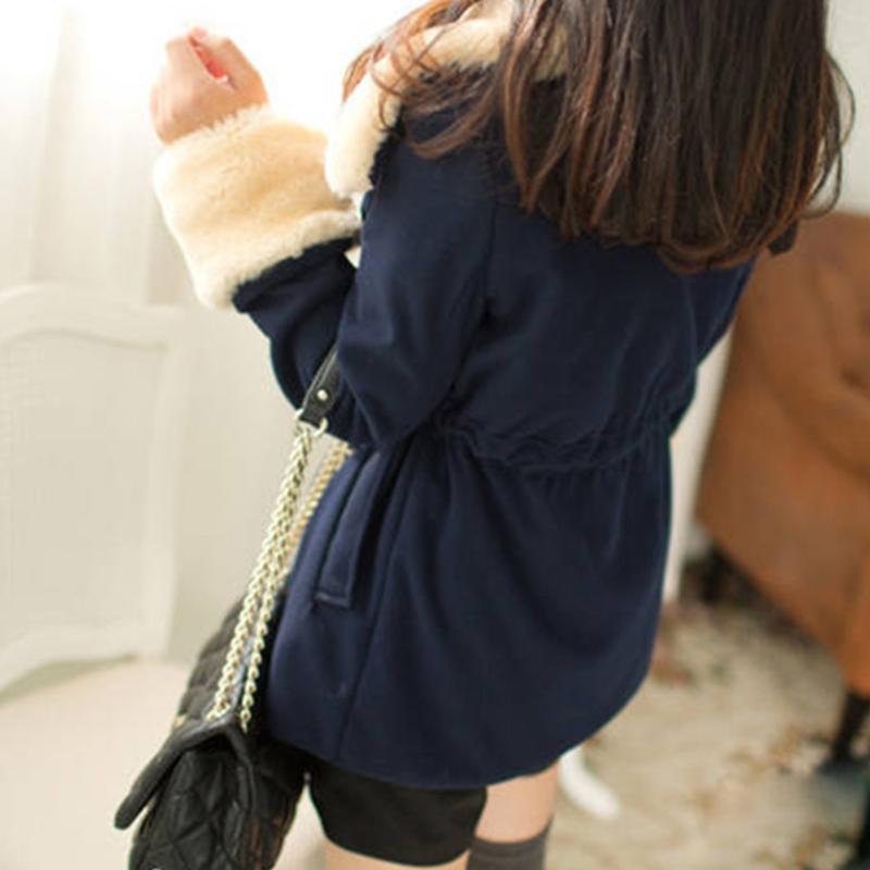 WOMENS LADIES DOUBLE BREASTED BELTED COAT CANVAS SMART JACKET TRENCH