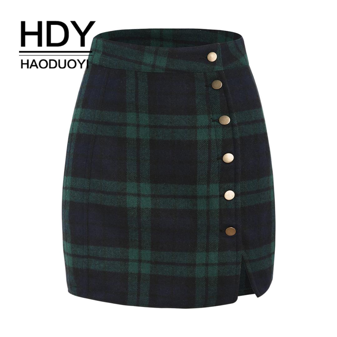 HDY Haoduoyi High-Waist Buttoned Plaid Mini Short Skirt Casual Women Office Lady Buttoms Hot Sell New Arrival Red, Brown 
HDY Haoduoyi High-Waist Buttoned Plaid Mini Short Skirt Casual Women Office Lady Buttoms Hot Sell New Arrival Red, Brown