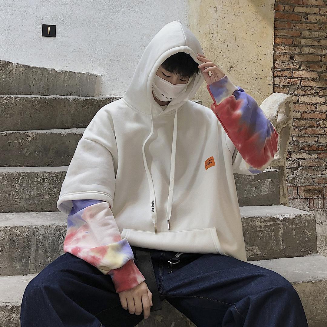 2019 Men's Cotton Casual Clothes Hooded Hoodies Pullover Printing Splicing Oversized Style Sweatshirt Loose Streetwear Coats, White
2019 Men's Cotton Casual Clothes Hooded Hoodies Pullover Printing Splicing Oversized Style Sweatshirt Loose Streetwear Coats, White