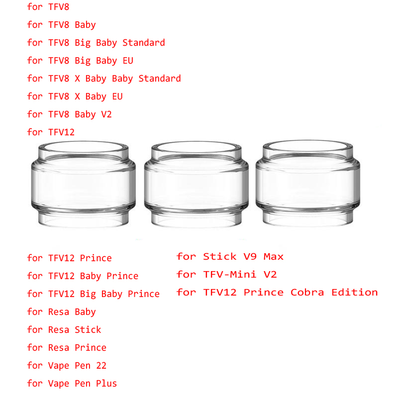 Extended Glass Tube Pyrex Bulb Replacement Glass Tube for Smok TFV12 Prince TFV8 Big Baby TFV8 Baby Resa Vape Pen 22 Plus Tank
Extended Glass Tube Pyrex Bulb Replacement Glass Tube for Smok TFV12 Prince TFV8 Big Baby TFV8 Baby Resa Vape Pen 22 Plus Tank