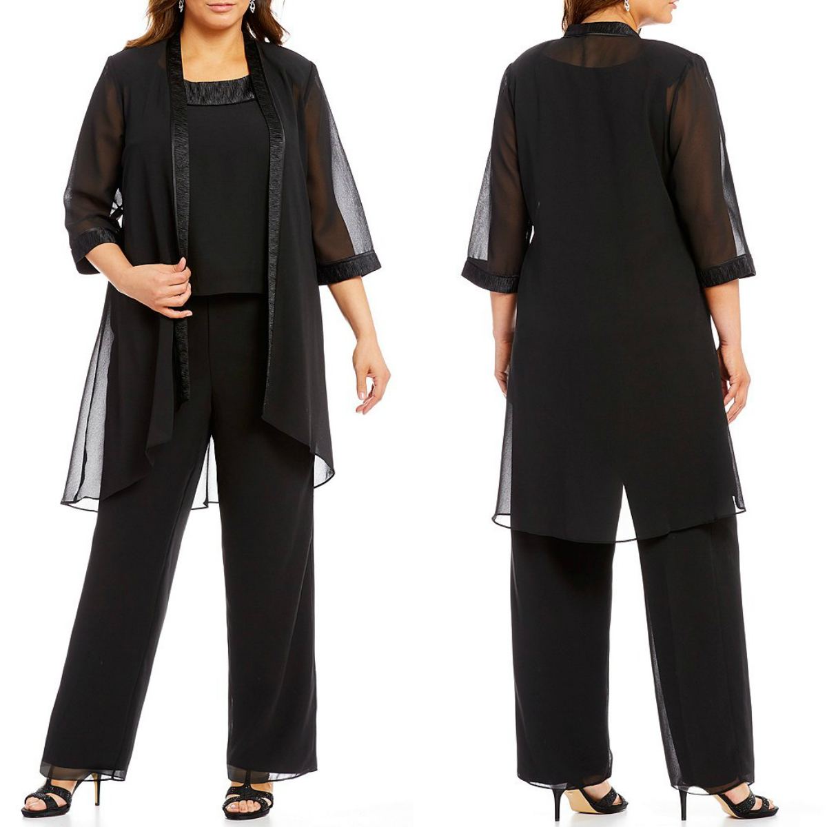 Cheap Chiffon 2019 Mother Of The Bride Pant Suits With Jackets Plus Size Wedding Guest Dress Chiffon Long Elegant Mothers Groom Dresses