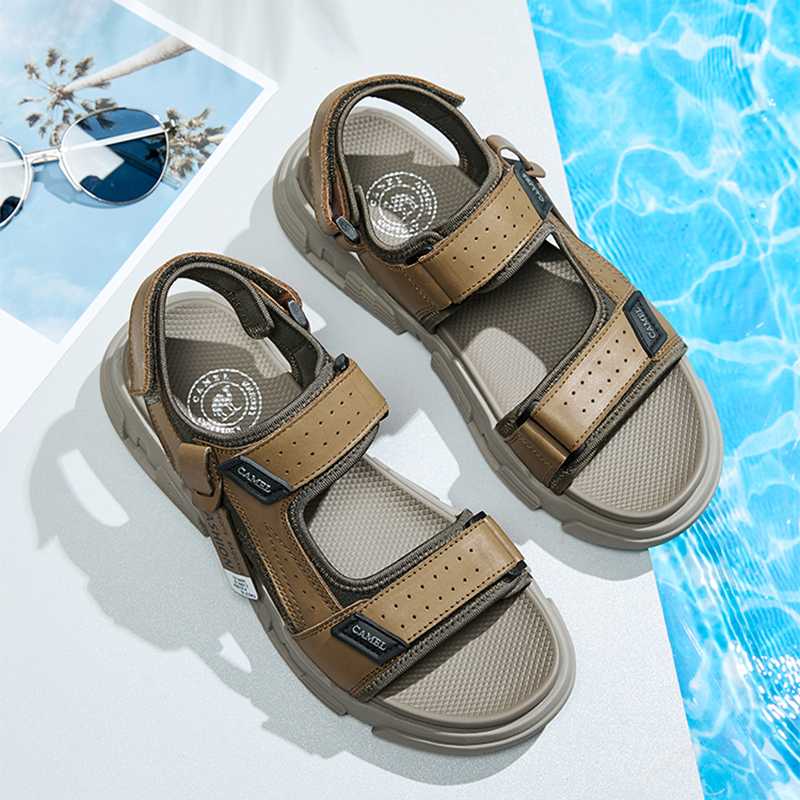 CAMEL Summer Fashion Casual Shoes Men Leather Sandals Elastic Lightweight Beach Fhishing Hiking Shoes Footbed Man Flats, A022542442black
CAMEL Summer Fashion Casual Shoes Men Leather Sandals Elastic Lightweight Beach Fhishing Hiking Shoes Footbed Man Flats, A022542442black