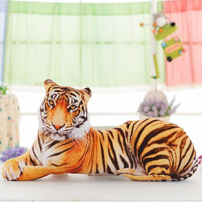 New Creative 3D Vivid Printed Full Body Dog Shape Animal Tiger Wolf Dog Cute Mordern Office Hug Gift Cushion Sofa Throw Pillow
