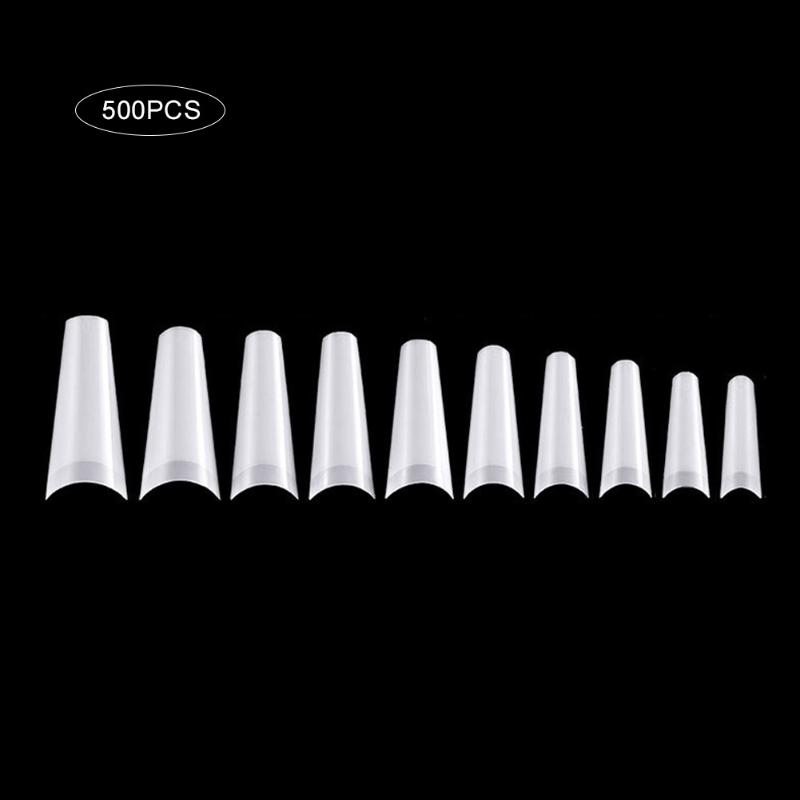 Art Tips Half Cover C Curve False Nails 500 Acrylic Gel Nail Manicure Decor Nail