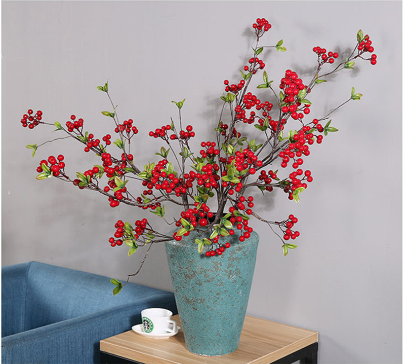 Red fruit suculentas Faux Flowers Berry tree artificial Flower Plants home Vase decor wedding decoration, Deep pink
Red fruit suculentas Faux Flowers Berry tree artificial Flower Plants home Vase decor wedding decoration, Deep pink