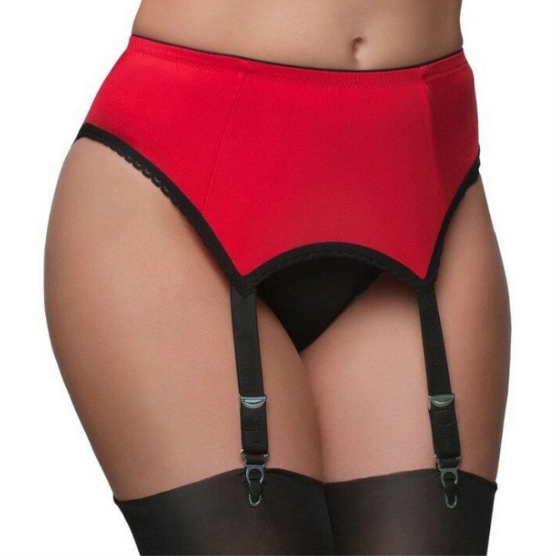 Sexy Wome Night Clubwear Silky Satin 3 Hook & Eye 6-Metal Buckles Straps Lingerie Suspender Elastic Garter Belt S-XXL No Stocking Multicolor