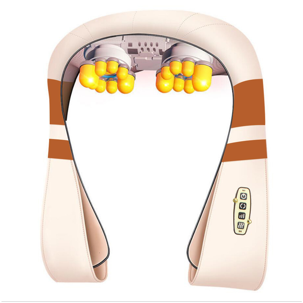U Shape Massager Electrical Shiatsu Back Shoulder Neck Massager Multifunctional Shawl Infrared Heated Kneading Car/Home Massage LY191203