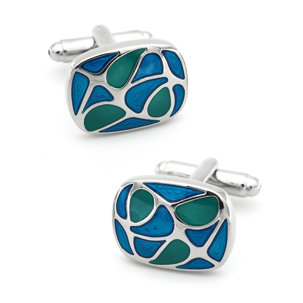 High Quality Cuff links Silver Plated Bule Painting Cufflinks Classical Cufflings wedding gifts
High Quality Cuff links Silver Plated Bule Painting Cufflinks Classical Cufflings wedding gifts