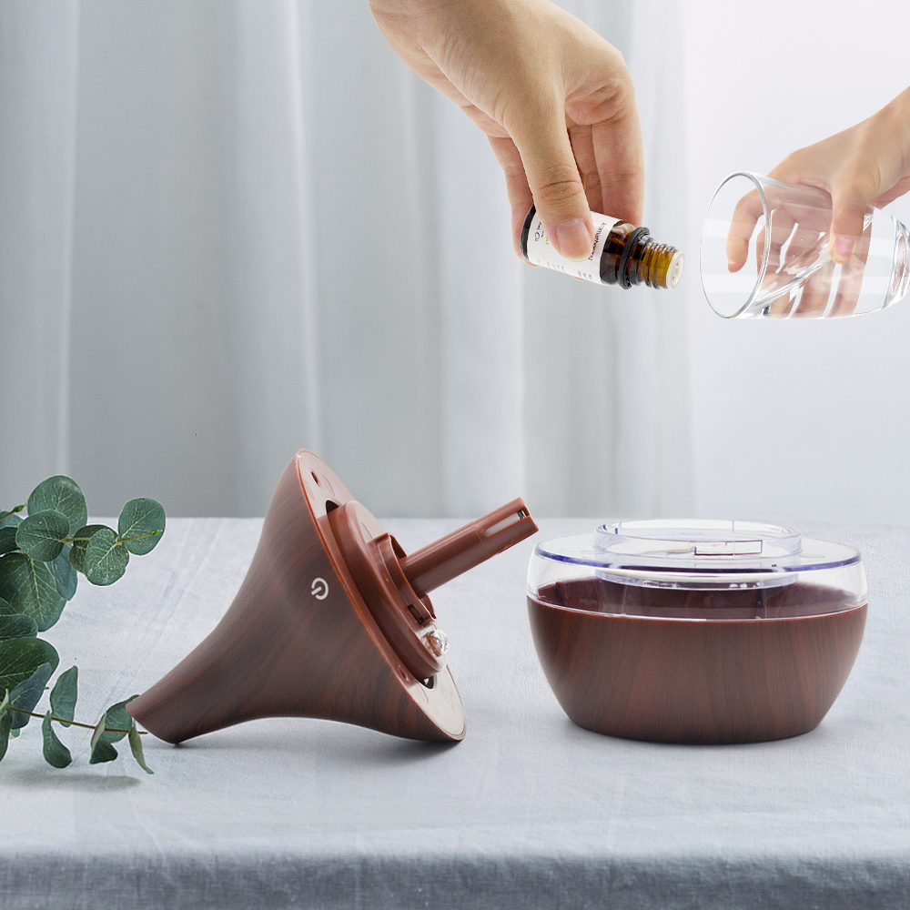 300ml USB Electric Aroma Air Diffuser Wood Ultrasonic Air Humidifier Cool Mist Maker For Home