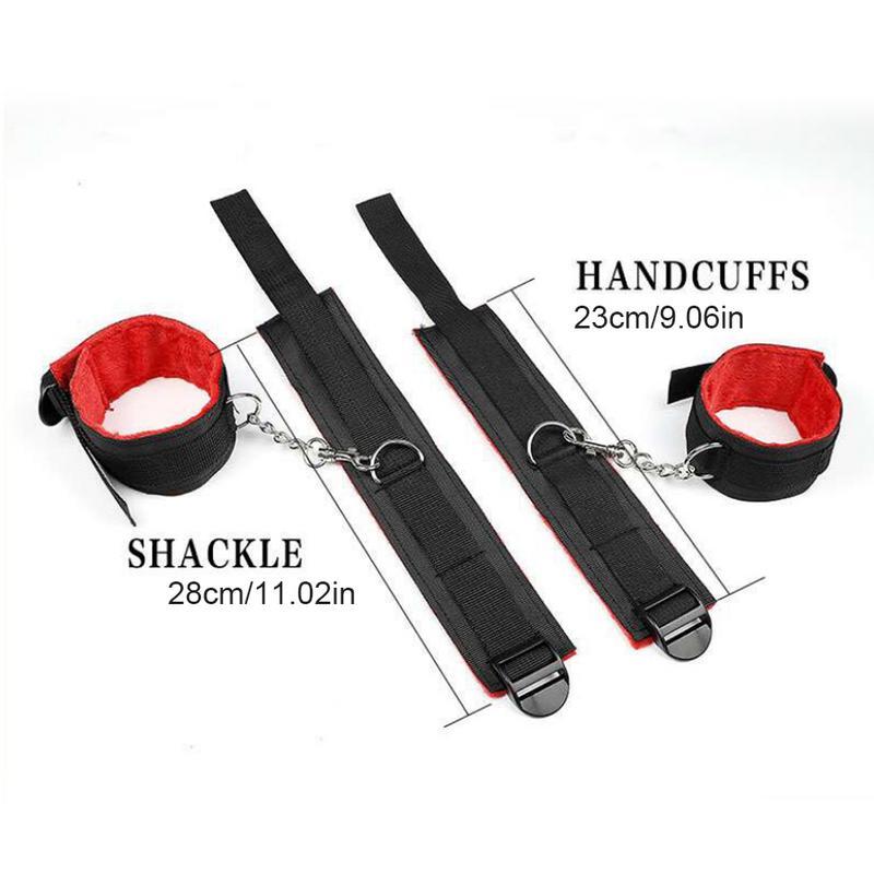 19PCS/set Leather Nylon Plush Bondage Set Restraints Sex For Couples Woman Slave SM Sexy Erotic Toy Handcuff Suit Sex Toys Adult LY191222