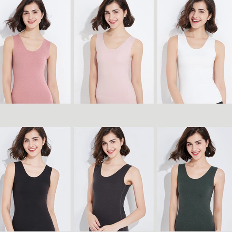 Women Spring Winter Thick Warm Tanks Double Sided Velvet Slim Basic Vest Colete Solid Soft Camisole Tops Blank Tees Sleeveless Multicolor