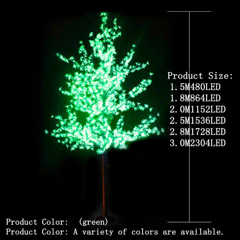 Christmas Decorations Holiday Light LED Cherry Blossom Tree 1.5m 1.8m Year Wedding Decorative Branches Lamp Outdoor Lighting