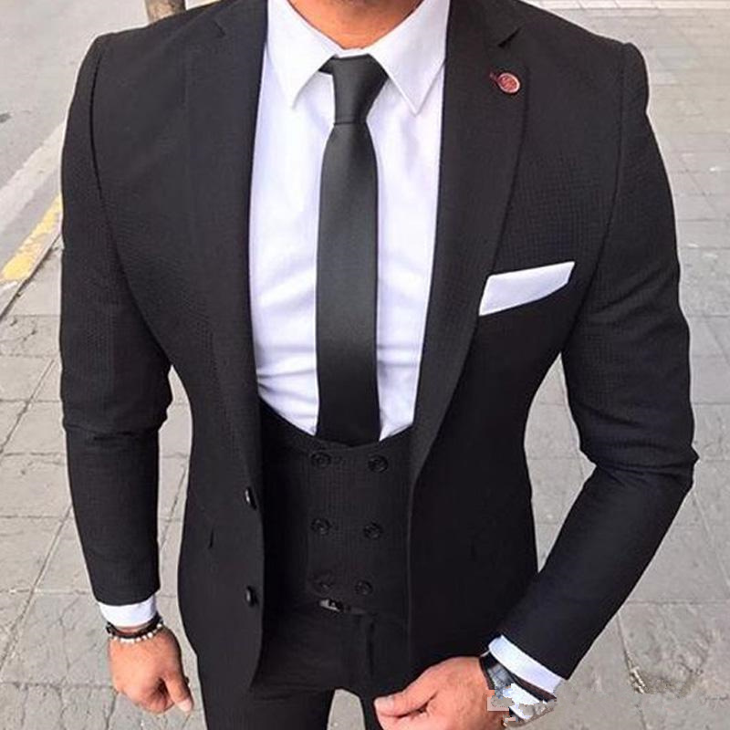 Black Men Suits for Wedding Groom Tuxedos Slim Fit Three Piece Jacket Blazer Pants Vest Latest Body Suit Man Clothing
Black Men Suits for Wedding Groom Tuxedos Slim Fit Three Piece Jacket Blazer Pants Vest Latest Body Suit Man Clothing
