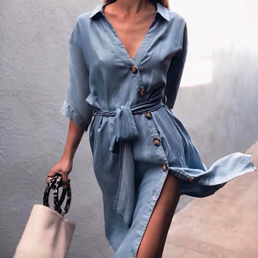 Split Sexy Black Dress Girl Autumn 2018 Bowknot Button Lace Up Lapel Office Lady Work Simple Fashion Sale A-Line Casual Dresses
Split Sexy Black Dress Girl Autumn 2018 Bowknot Button Lace Up Lapel Office Lady Work Simple Fashion Sale A-Line Casual Dresses