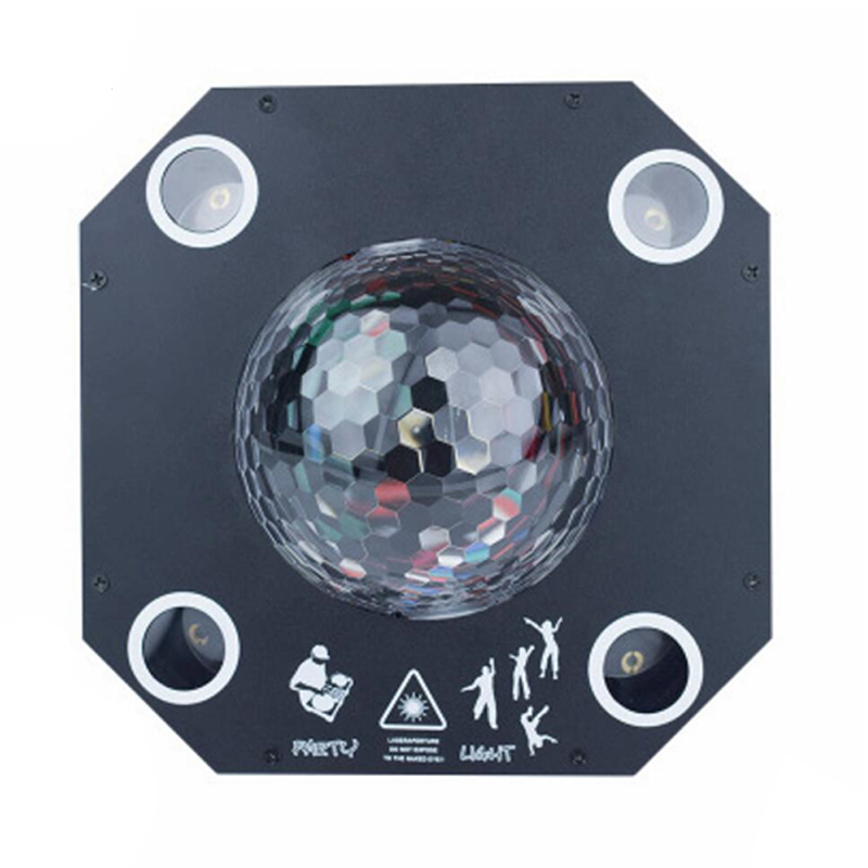 Party Lights Disco Ball Strobe Lighting with 120 Patterns RGB Laser Projector Sound Activated DJ Light for Bar Xmas Wedding Show Club