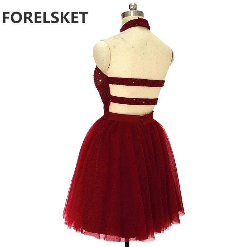 Crystal Tulle Prom Dresses Backless 2020 Sparkly Beading Cocktail Party Dress Halter Sequined Formal Evening Gown Knee Length, Black
Crystal Tulle Prom Dresses Backless 2020 Sparkly Beading Cocktail Party Dress Halter Sequined Formal Evening Gown Knee Length, Black