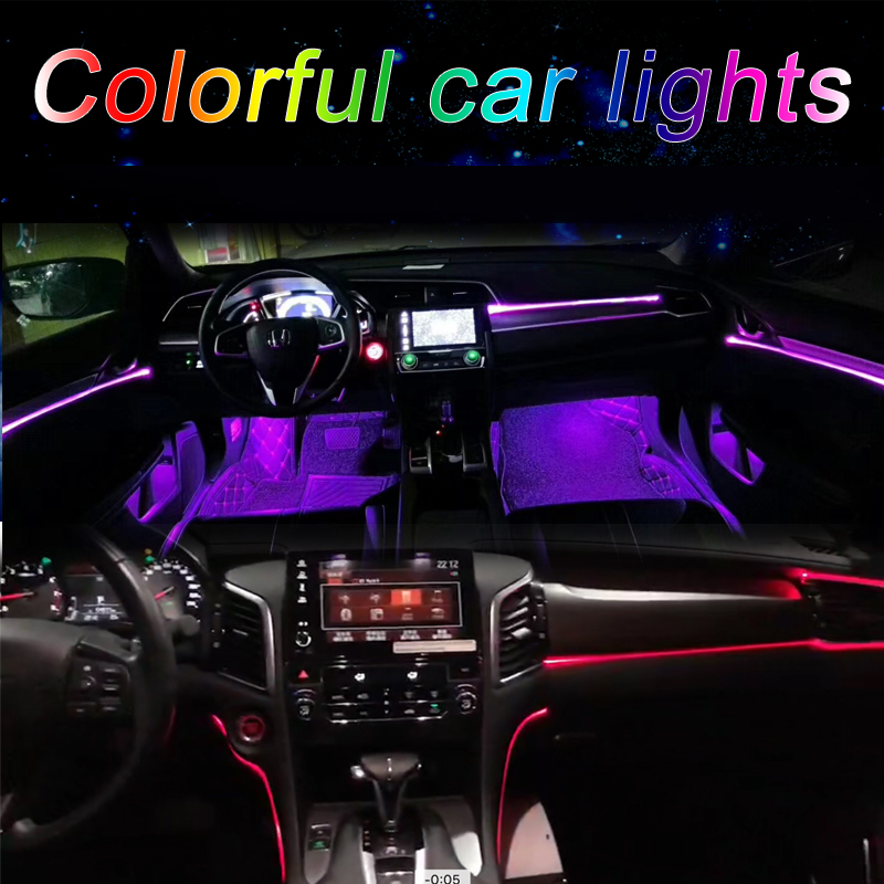 New Sound Active EL Neon Wire Strip Light RGB LED Car Interior Light Multicolor Bluetooth Phone Control Atmosphere 12V Kit
New Sound Active EL Neon Wire Strip Light RGB LED Car Interior Light Multicolor Bluetooth Phone Control Atmosphere 12V Kit