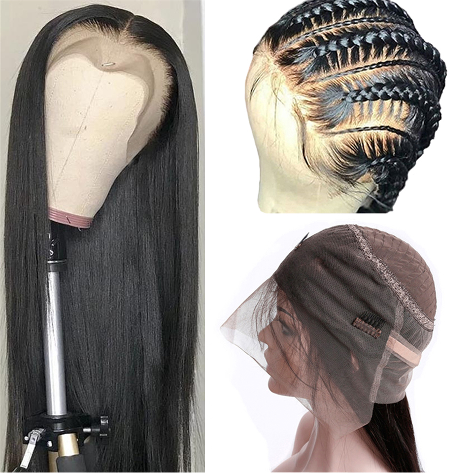 360 Lace Frontal Wig Pre Plucked With Baby Hair Brazilian Straight Swiss Lace Frontal Wig Remy Lace Front Human Hair Wigs, Natural color
360 Lace Frontal Wig Pre Plucked With Baby Hair Brazilian Straight Swiss Lace Frontal Wig Remy Lace Front Human Hair Wigs, Natural color
