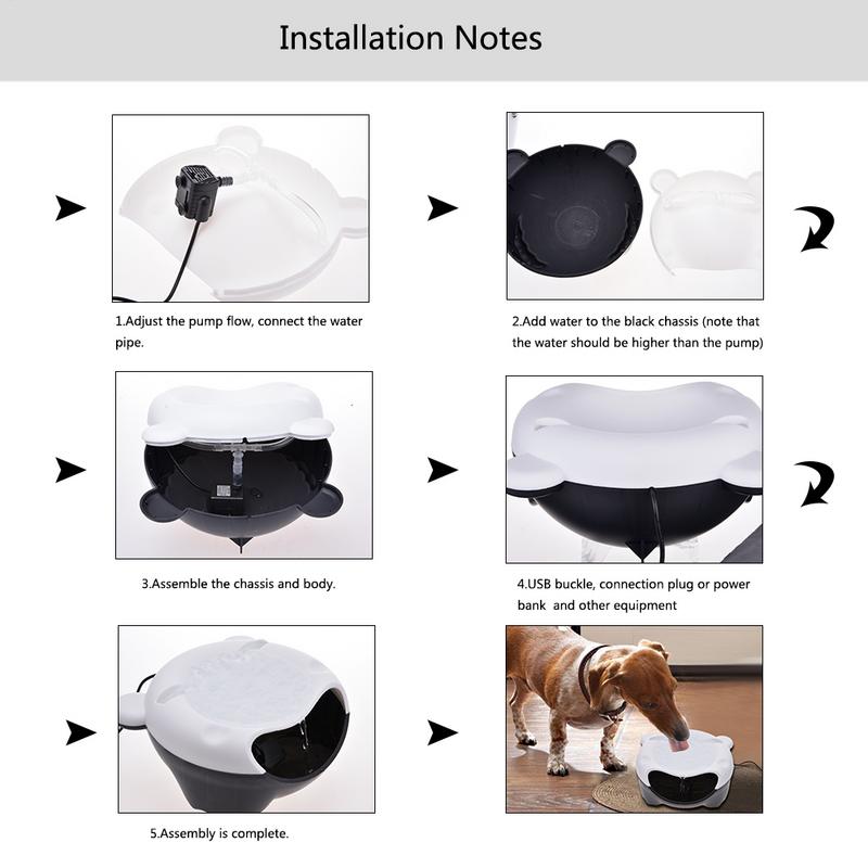 Automatic Circulation Filter Oxygenation Water Dispenser Dog Water Bowl Electric Fountain Dispenser Pet Cat Dog Foun