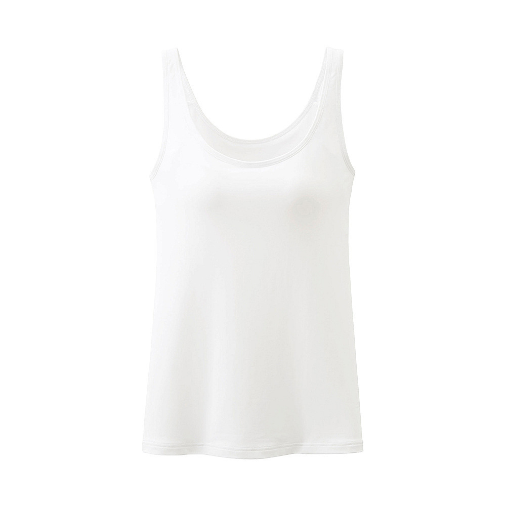 Cr New 2018 Summer Women Modal Tank Tops Built In Bra Padded Bra Casual Tops Soft Plus Size Drop Shipping Y190123