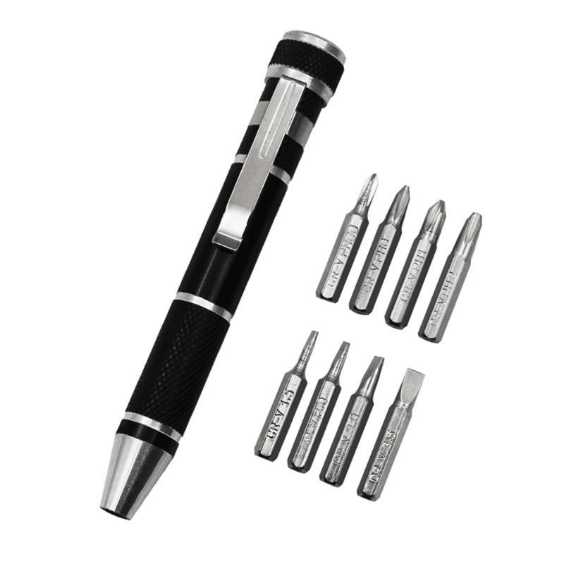 8 in 1 Aluminum Alloy Portable Precision Pencil Magnetic Screwdriver Set Screwdriver Repair Tool Kit _WK
8 in 1 Aluminum Alloy Portable Precision Pencil Magnetic Screwdriver Set Screwdriver Repair Tool Kit _WK