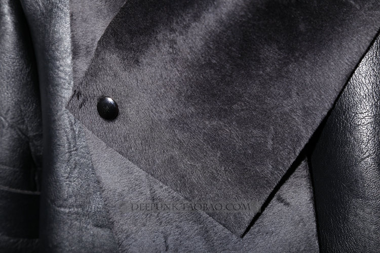 Fashion-New 2018 Leather men and velvet winter trend of irregular motorcycle jacket Slim leather jacket men