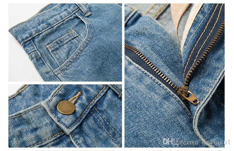 2020 Blue High Waist Mom 80s Jeans Casual Straight-led Denim for Ladies Straight-leg Casual Denim Ankle-length Pant