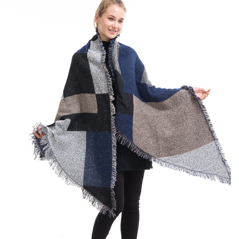 Wholesale- and winter women's cashmere scarf beveled shawl warm warm thick fringed shawl
Wholesale- and winter women's cashmere scarf beveled shawl warm warm thick fringed shawl