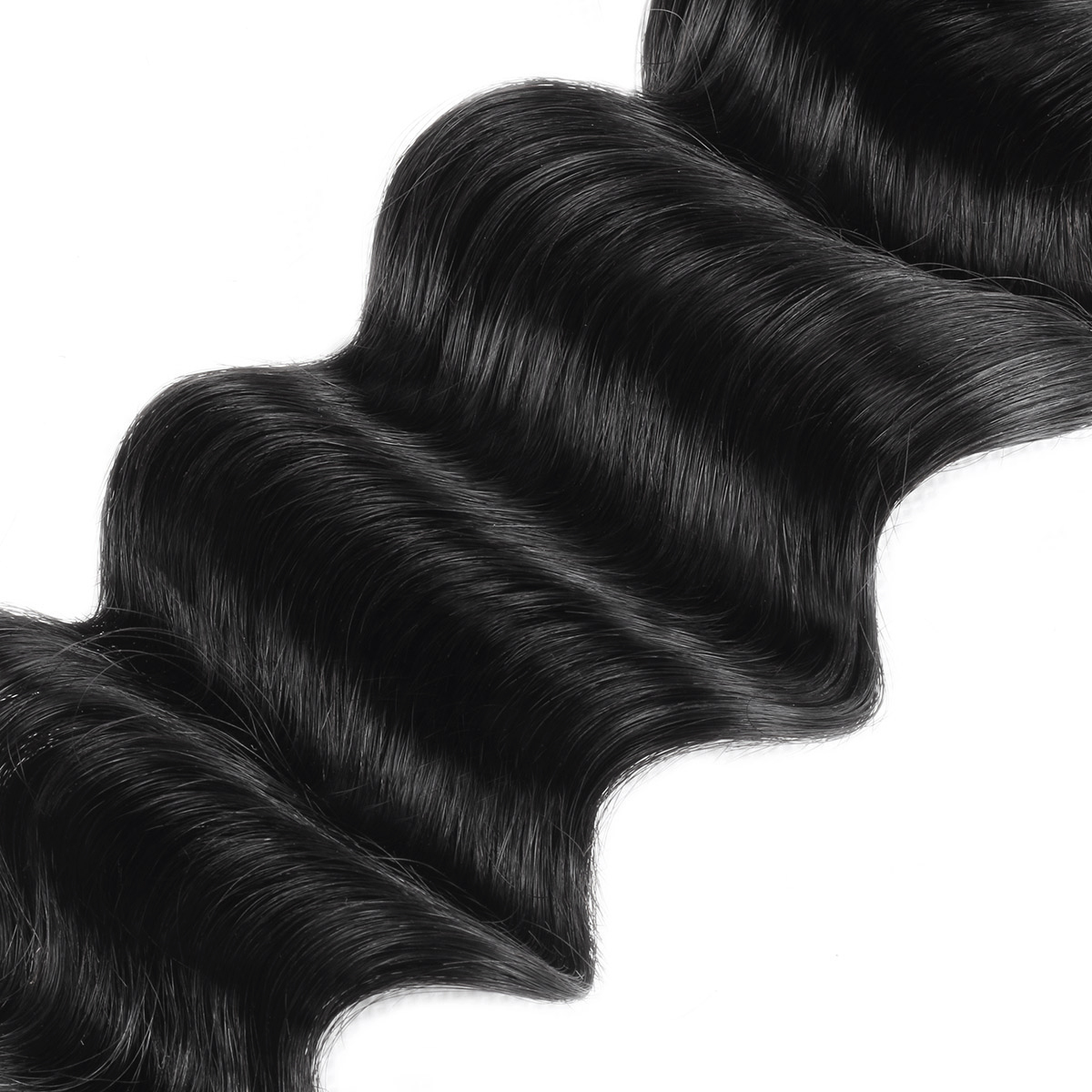 Deep Loose human hair bundles with closure Brazilian Hair 3PCS With 4x4 Lace Closure Loose Deep Virgin Human Hair Extensions