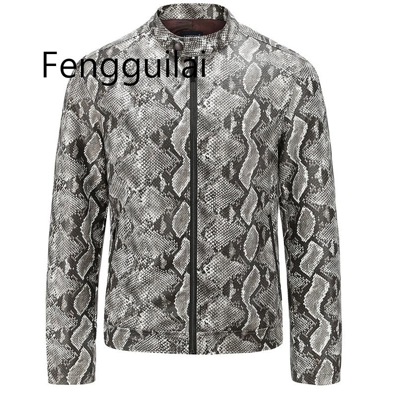 Men Casual Straight Leather Jacket 2019 Snakeskin Print Long Sleeve Jacket Male British Wind Slim Long Sleeve Leather, Snake
Men Casual Straight Leather Jacket 2019 Snakeskin Print Long Sleeve Jacket Male British Wind Slim Long Sleeve Leather, Snake
