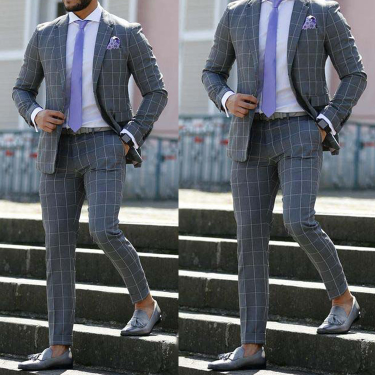 Newest Slim Fit Groom Tuxedos Best Man Suit Peaked Lapel Groomsman Wear (Jacket+Pants) Custom Made High Quality Blazer