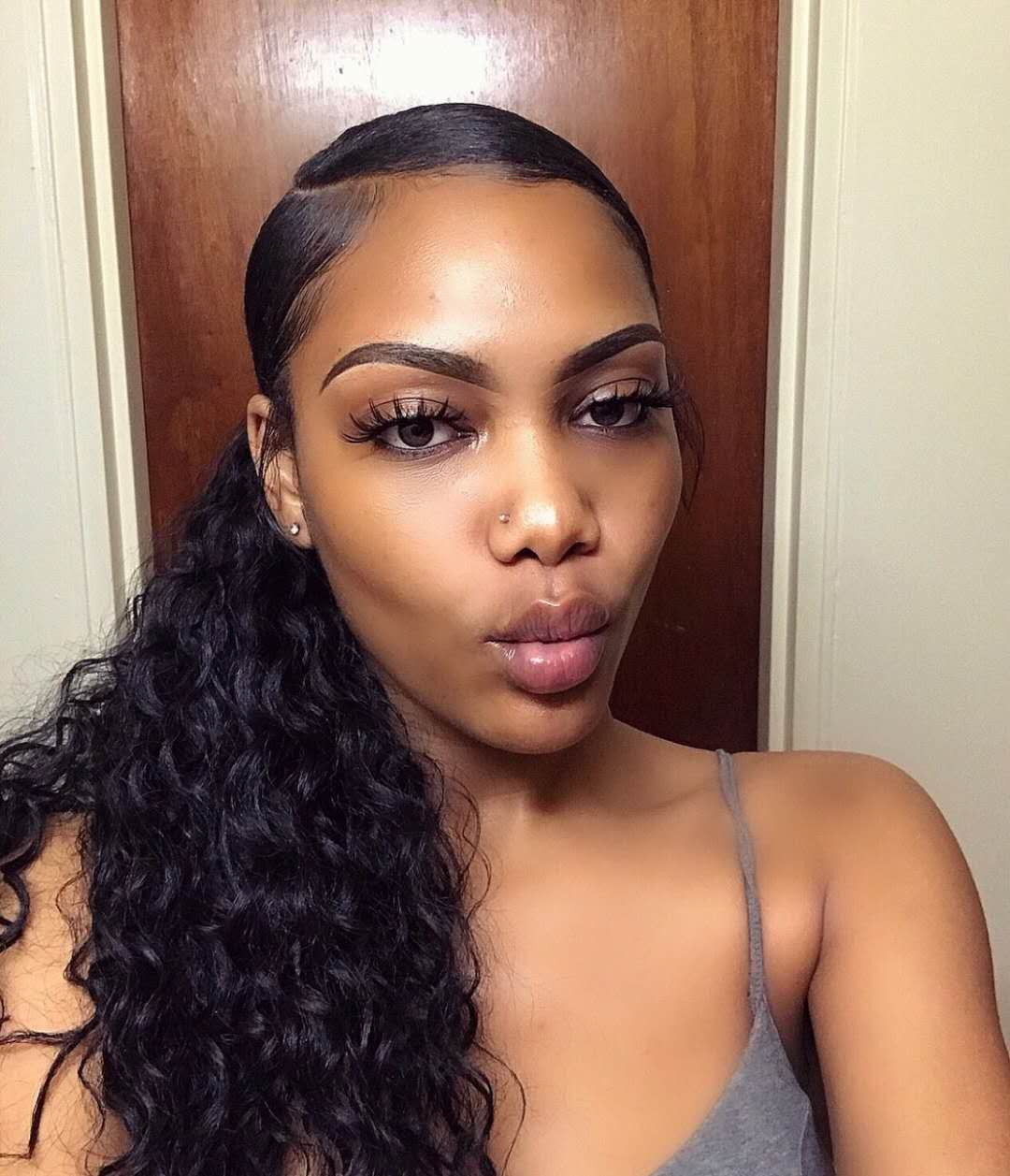 Custom Brazilian remy ponytail hairpiece dark wine 99j kinky curly wraps ponytail fashion ombre ponytail hair extension clip in