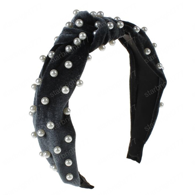 New Cross Pearls Headband Candy Color for Women Girls Headwear Hair band Hair Accessories Hair hoop korean Style Head wrap