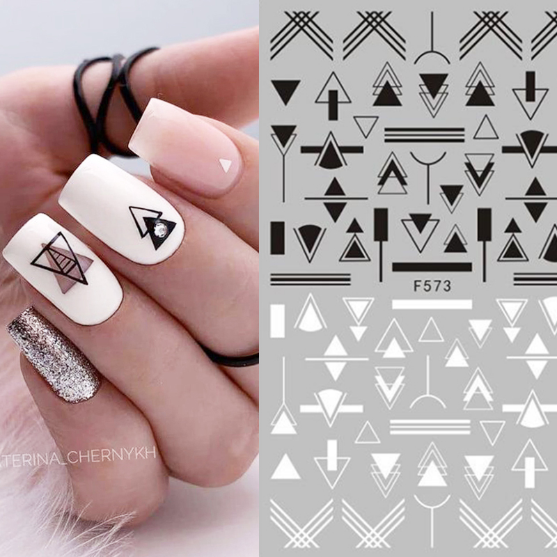 1 Sheet Geometric 3D Nail Sticker Black Lines Flowers Animals Leaves Heart Image Nail Art Decorations Slider For, 25
1 Sheet Geometric 3D Nail Sticker Black Lines Flowers Animals Leaves Heart Image Nail Art Decorations Slider For, 25
