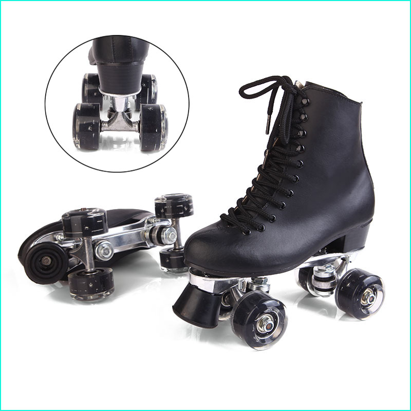 Double Roller Skates Black Genuine Leather With Led Wheels Two Side Roller Skate Patins Men Skates Patins Adult Skate Shoes
Double Roller Skates Black Genuine Leather With Led Wheels Two Side Roller Skate Patins Men Skates Patins Adult Skate Shoes