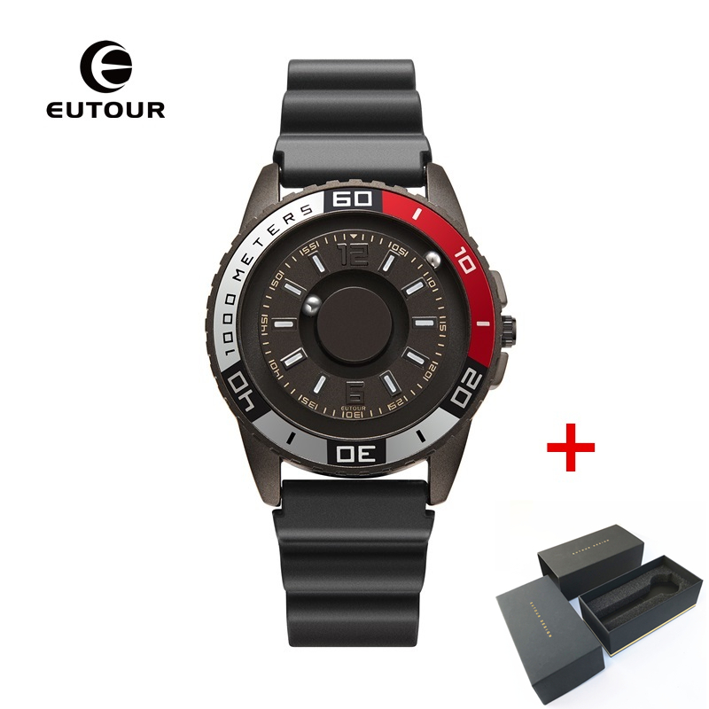 EUTOUR New innovative magnetic metal multi-function men's watch fashion sports quartz watch simple strap pilot LY191226