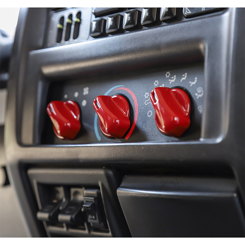 ABS Red Air Conditioner Button Decoration For Jeep Wrangler TJ 1997-2006 Second Generati Factory Outlet Auto Internal Accessories