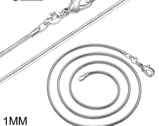 Promotions 925 Sterling Silver Smooth Snake Chain Necklace Lobster Clasps Chain Jewelry Size 1.2mm 16 18 20 22 24 inch
Promotions 925 Sterling Silver Smooth Snake Chain Necklace Lobster Clasps Chain Jewelry Size 1.2mm 16 18 20 22 24 inch