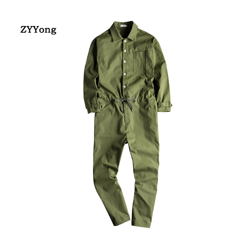 Men's Jumpsuit Lapel Long Sleeve Loose Hip Hop Casual Comfortable Cargo Pants Streetwear Green Black Overalls Straight Trousers
Men's Jumpsuit Lapel Long Sleeve Loose Hip Hop Casual Comfortable Cargo Pants Streetwear Green Black Overalls Straight Trousers