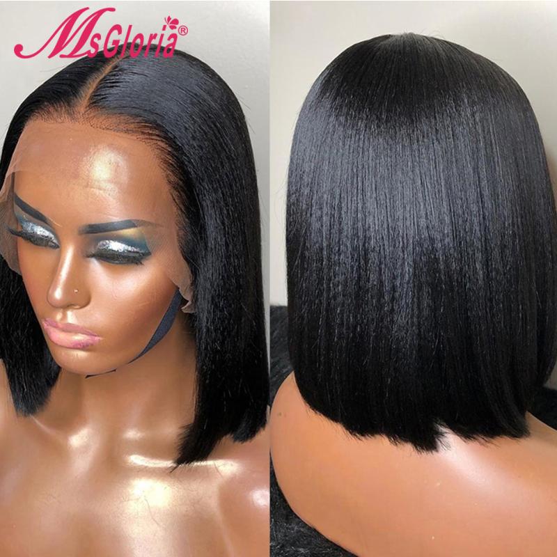 Natural Color 150% Light Yaki Straight Short Bob Lace Front Wigs 8-16 Inches Remy Hair 13x6 Lace Front Human Hair Wigs, As pic 
Natural Color 150% Light Yaki Straight Short Bob Lace Front Wigs 8-16 Inches Remy Hair 13x6 Lace Front Human Hair Wigs, As pic