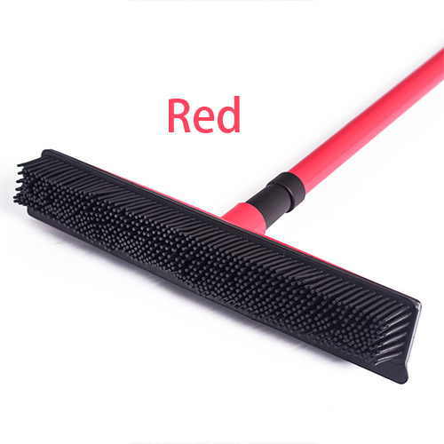 2019 Long Push Rubber Broom Bristles Sweeper Squeegee Scratch Bristle Broom for Pet Cat Dog Hair Carpet Hardwood Windows Clea281l8543743