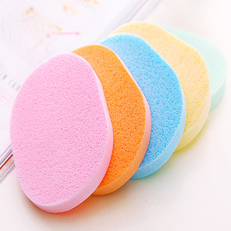 Random Color Soft Facial Puff Face Cleanse Washing Sponge Exfoliator Cleansing Sponge Puff Facial Cleanser brush