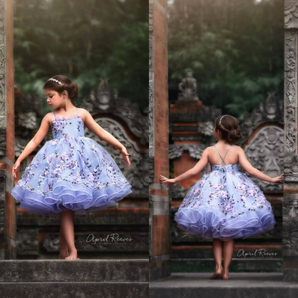 2020 Chic Flower Girl Gowns Spaghetti Knee Length 3D Floral Appliqued Girl Pageant Gowns Custom Made First Communion Dresses