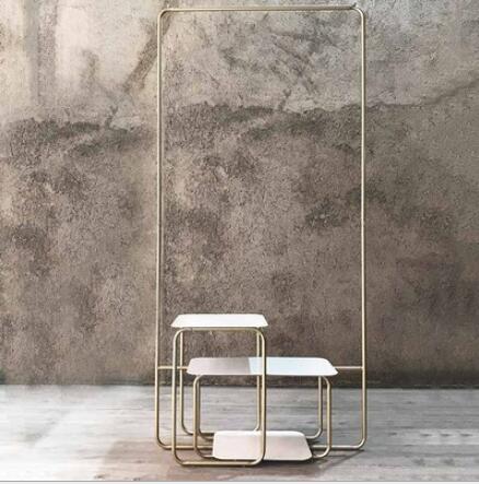 Multi functional floor clothes rack Bedroom Furniture horizontal bar type island racks standing bag creative clothing shelf