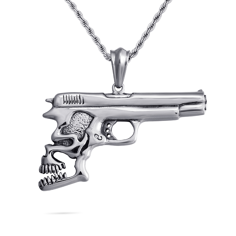 Vitage Shape Pendants Necklace Cool Men Punk Hip Hop 316L Stainless Steel New Fashion Casting Jewelry