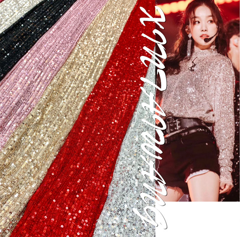 New dress summer beads stretch mesh sequins fabric net red women's evening dress dress sequin fabric, White
New dress summer beads stretch mesh sequins fabric net red women's evening dress dress sequin fabric, White